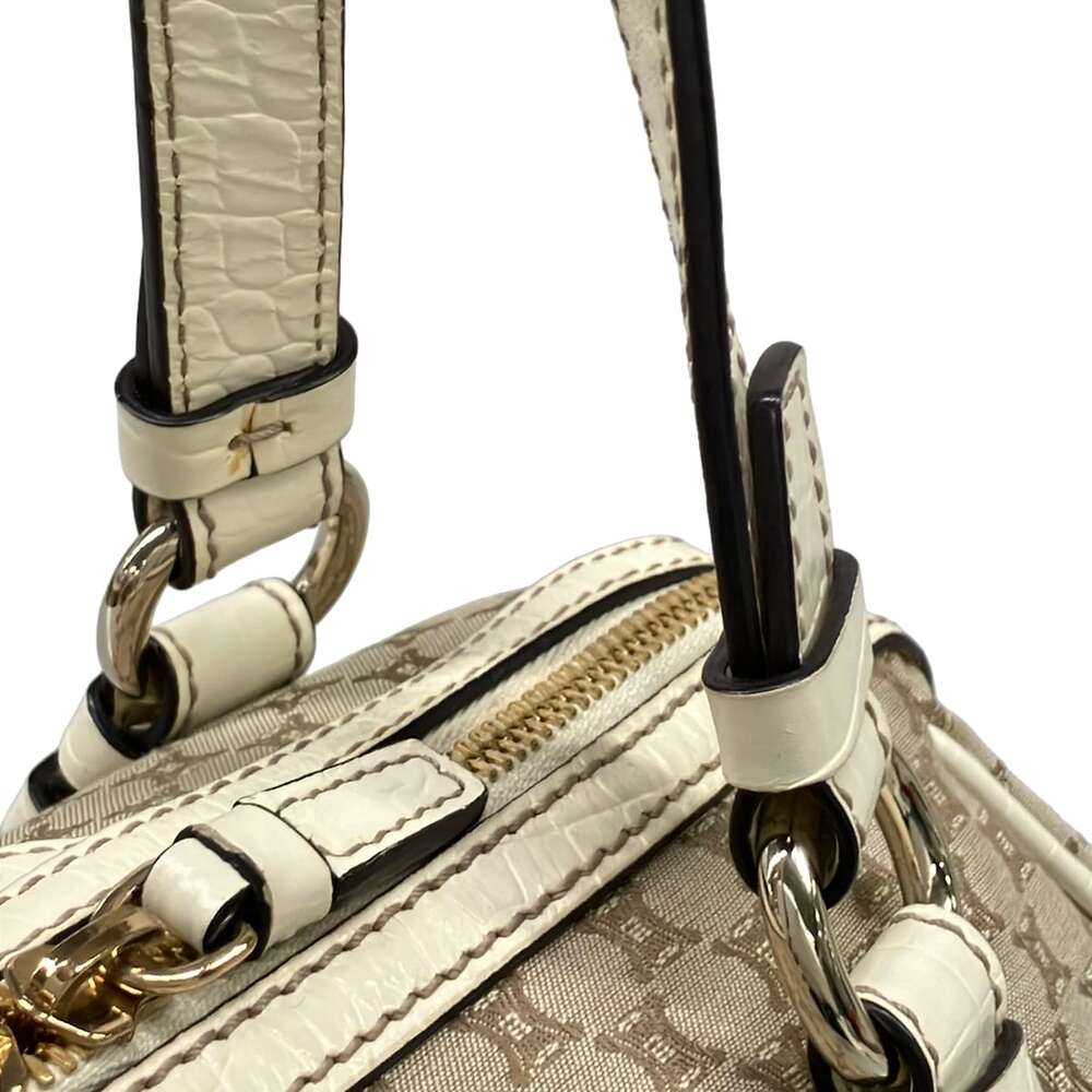 Celine Macadam Handbag Gray Beige Cream Jacquard Leather - Picture 10 of 10